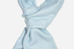Closeup Baby Blue Cashmere Scarf