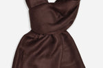 Brown cashmere scarf closeup