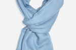 Closeup Silver grey cashmere scarf