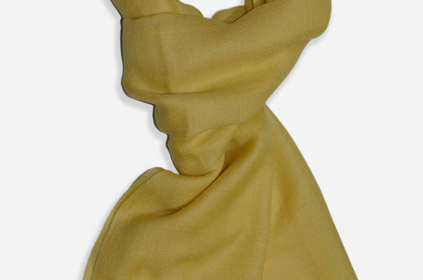 Yellow Cashmere Scarf | Handwoven Kashmir Pashmina — pashmina shawl alternate view