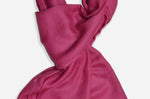 Closeup of Pink cashmere scarf made from pure Kashmir pashmina 