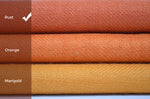 Color Shade Comparision Close up Rust cashmere scarf 