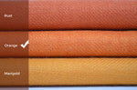 Color Shade Comparison Orange cashmere scarf made from authentic Kashmir pashmina handwoven in Srinagar