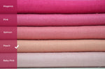 Color shade card comparison Peach cashmere scarf made from pure Kashmir pashmina handwoven in Srinagar