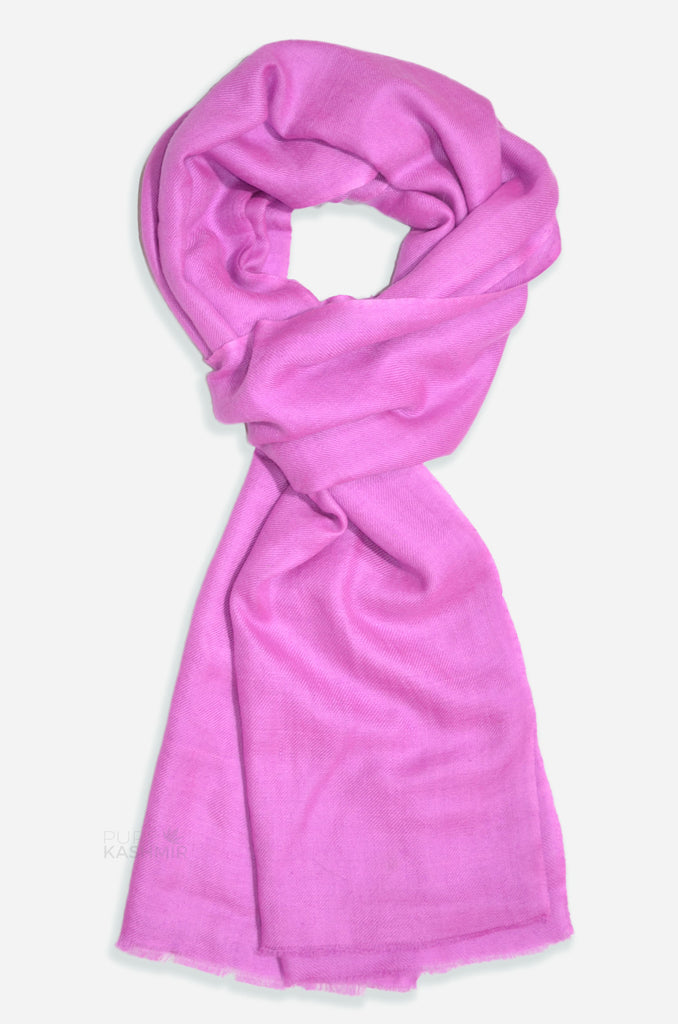 Beautifully light and scrumptiously soft "Lavender" Cashmere Scarf is hand woven from the highest grade of 100% pure Cashmere from Kashmir