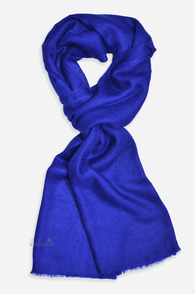 Beautifully light and scrumptiously soft "Indigo" Cashmere Scarf is hand woven from the highest grade of 100% pure Cashmere from Kashmir.