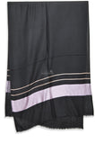 black and pink merino scarf | made in kashmir