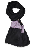 black and pink merino scarf