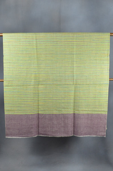 Multi Color Green Tone Handwoven Cashmere Pashmina Shawl