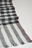 Classic Black and White Handwoven Cashmere Pashmina Scarf