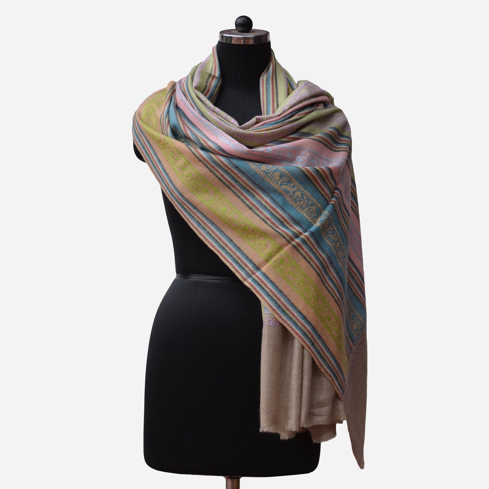 multi color natural designer cashmere pashmina shawl