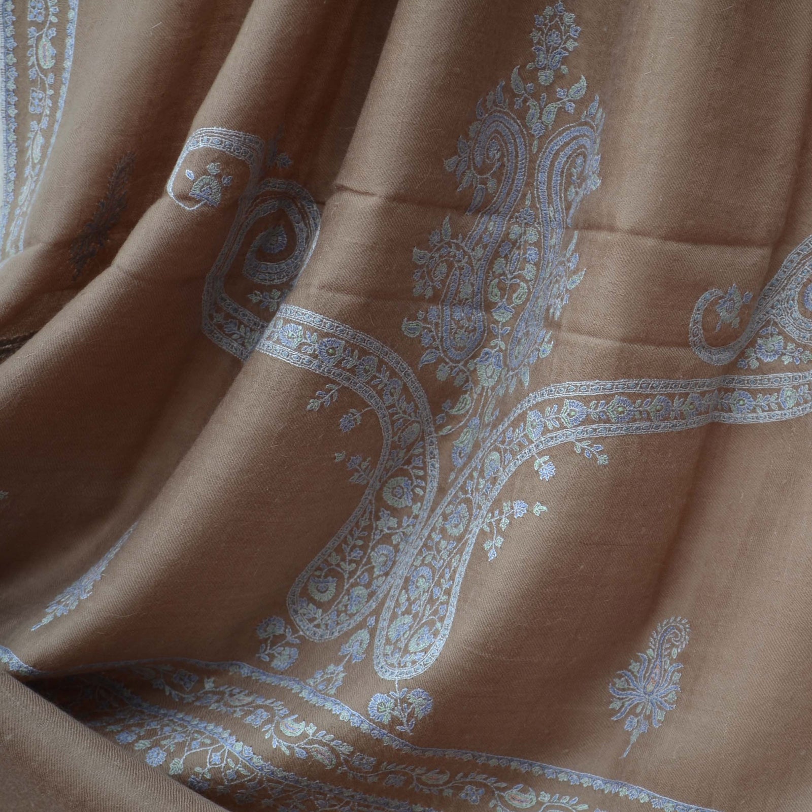 beautiful embroidered cashmere pashmina jali shawl