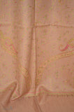Brown Jali Merino Sozni Hand Embroidery Scarf