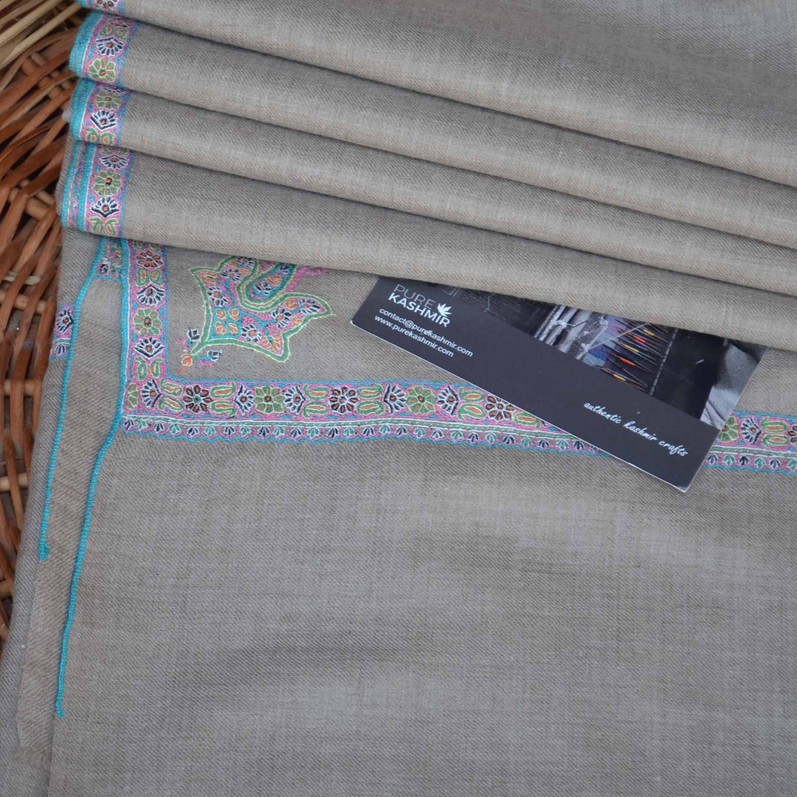 Embroidered pashmina shawl