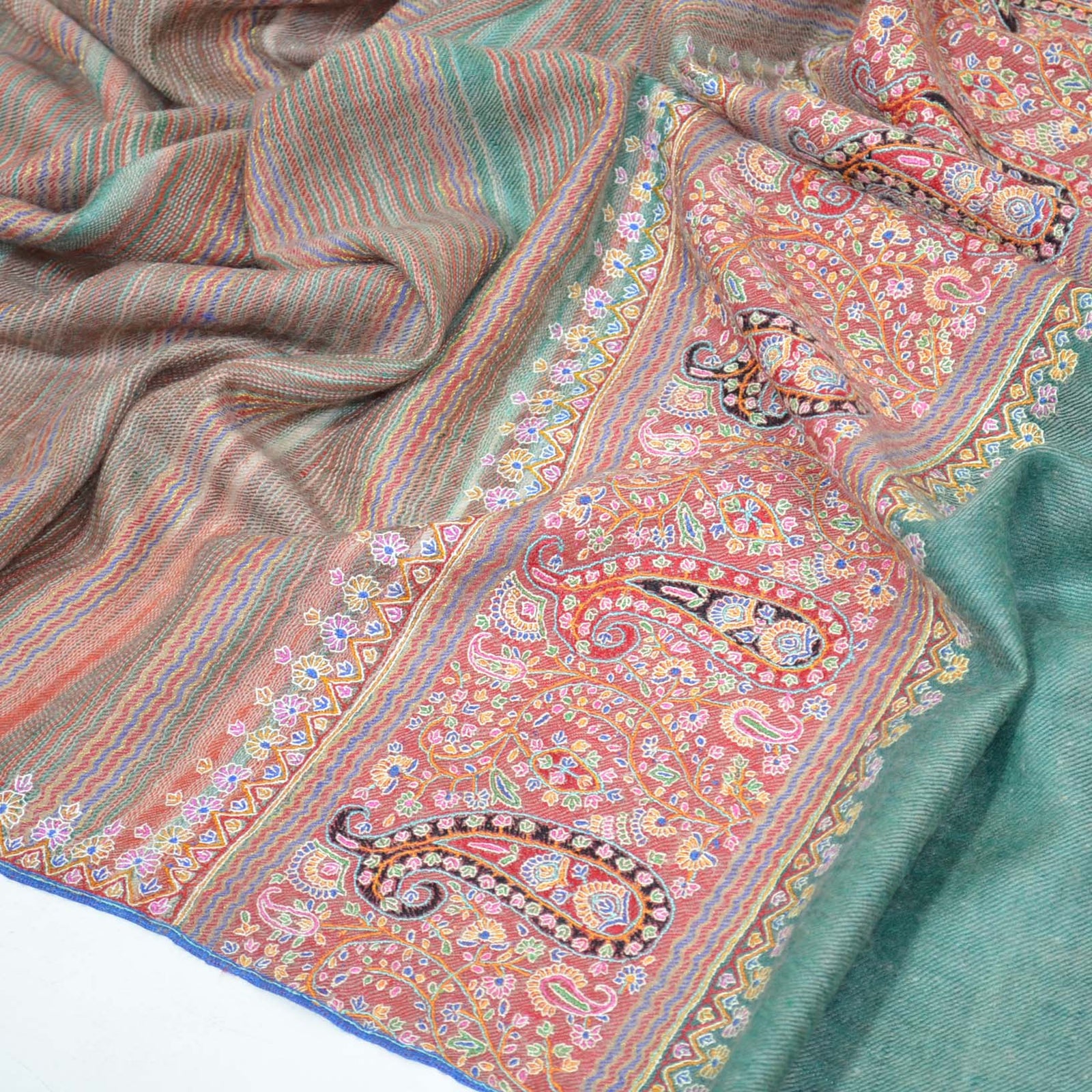 Paldar Ikat Pattern Hand Embroidery Shawl