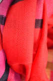 Silk Check Weave Merino Scarf
