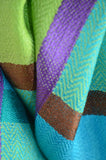 Silk Check Weave Merino Scarf