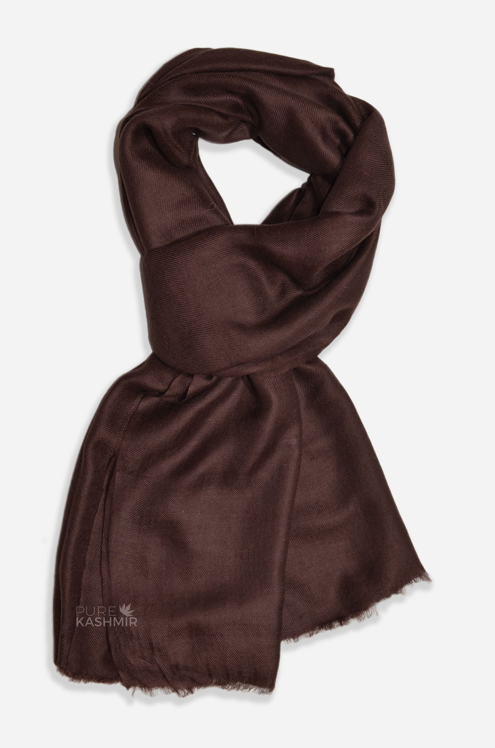 Brown Cashmere Scarf/Shawl Stole: 70 x 200 Cms