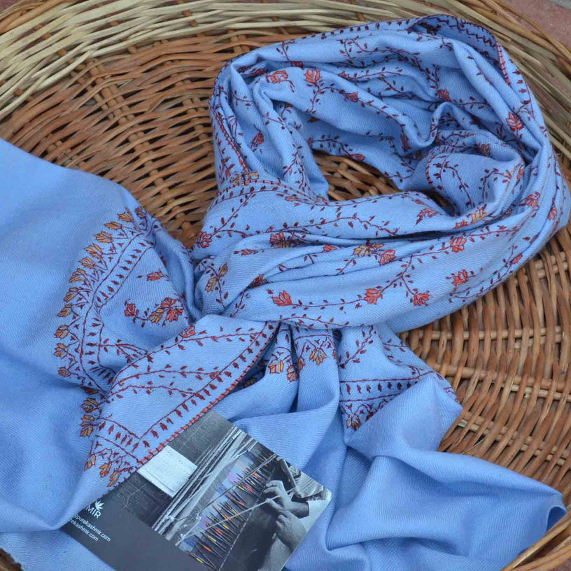 Cashmere merino woolen embroidery scarf