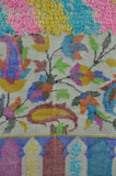 Kani Border Embroidery Cashmere Travel Wrap