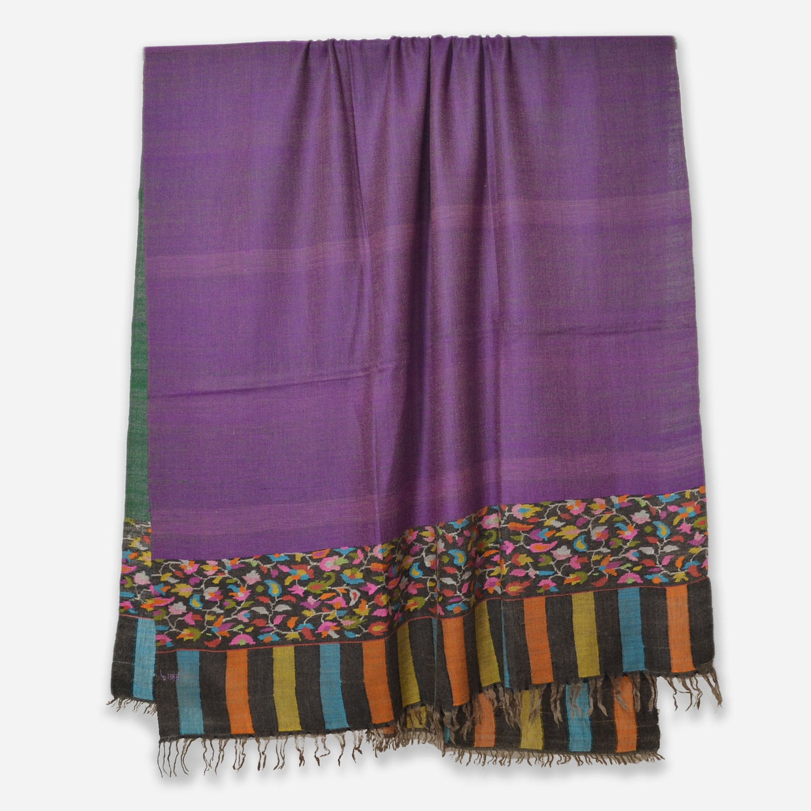 Reversible Bordered Kani Pashmina Shawl