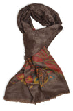 big leaf merino wool scarf | made in kashmir