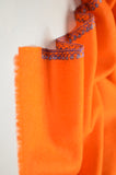 Orange Sozni Embroidery Shawl