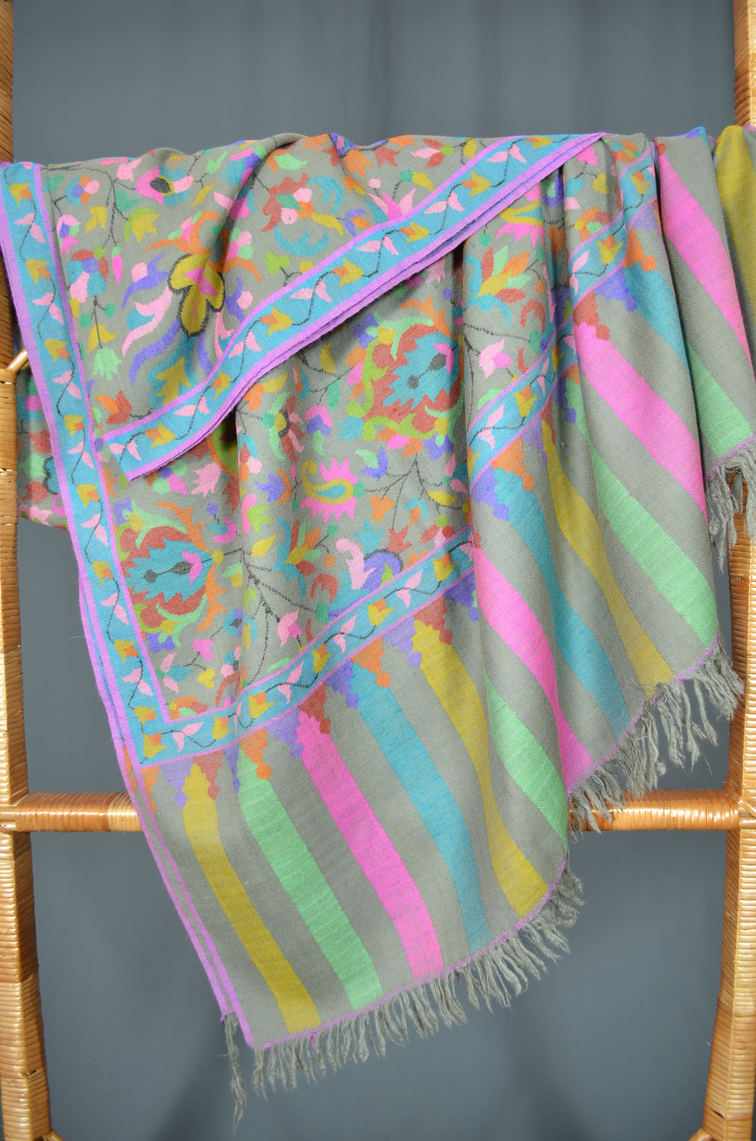 Un Dyed Natural Kani Jamawar Pashmina Shawl