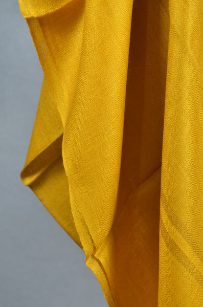 Extra-light weight Cyber Yellow Color Merino Silk Scarf