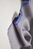 Grey Sozni Embroidery Shawl