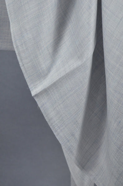 Extra-light weight Grey Color Merino Silk Scarf