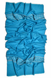 Turquoise Sozni Embroidery Scarf