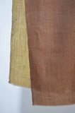 Reversible Metallic Brown and Golden Handwoven Cashmere Pashmina Shawl