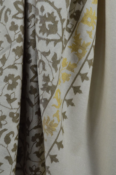 2.5 Yard Golden Zari Kani Jamawar Pashmina Shawl