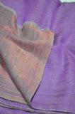 Reversible Metallic Purple and Pink Handwoven Cashmere Pashmina Shawl