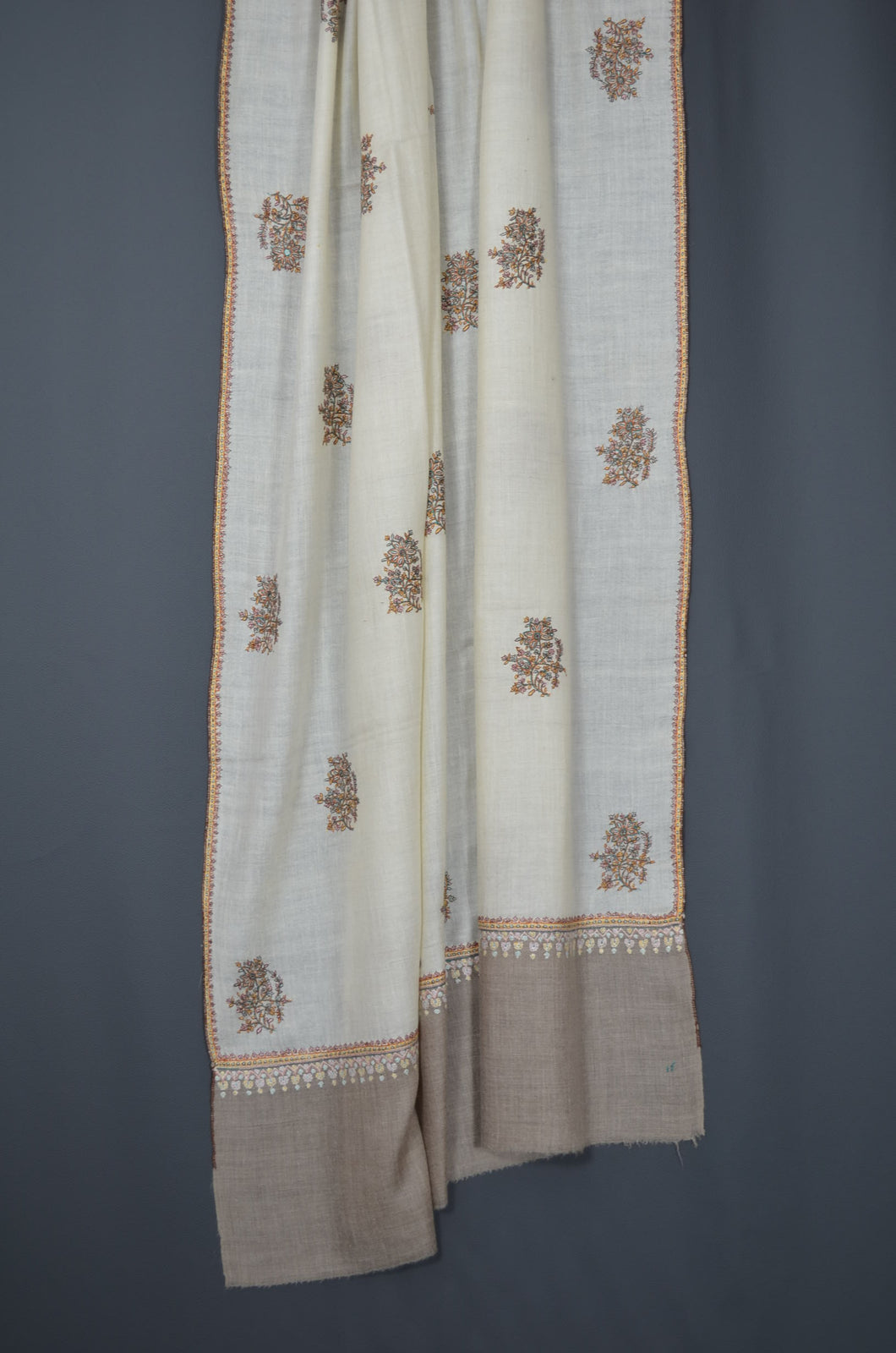 motif embroidery cashmere pashmina embroidery shawl