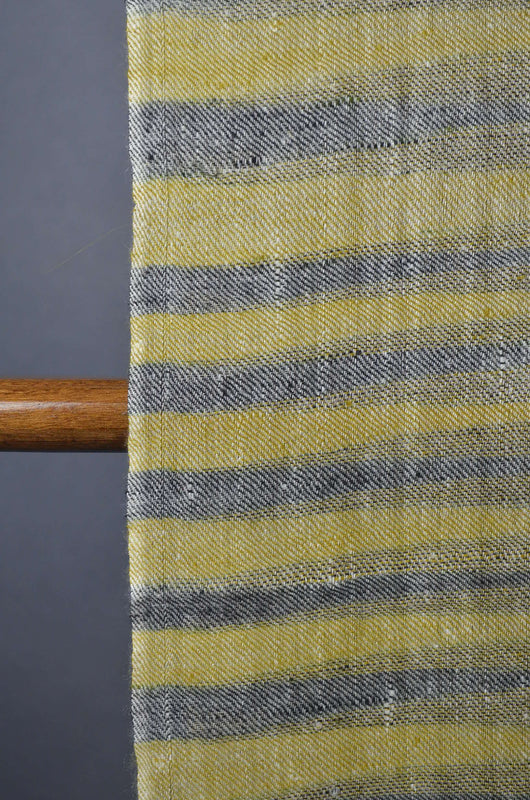 Ikat Ivory and Olive Handwoven Cashmere Pashmina Scarf