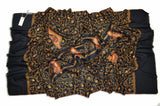 Black Jali Sozni Embroidery Shawl