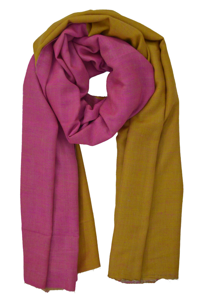 Pink Golden Double Sided Pashmina