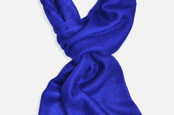 Indigo Cashmere Scarf comparision on Blue Color Chart