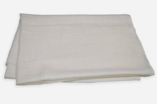 Ivory Kashmiri Cashmere Scarf Flat
