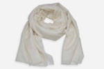 Ivory cashmere scarf made from pure Kashmir pashmina