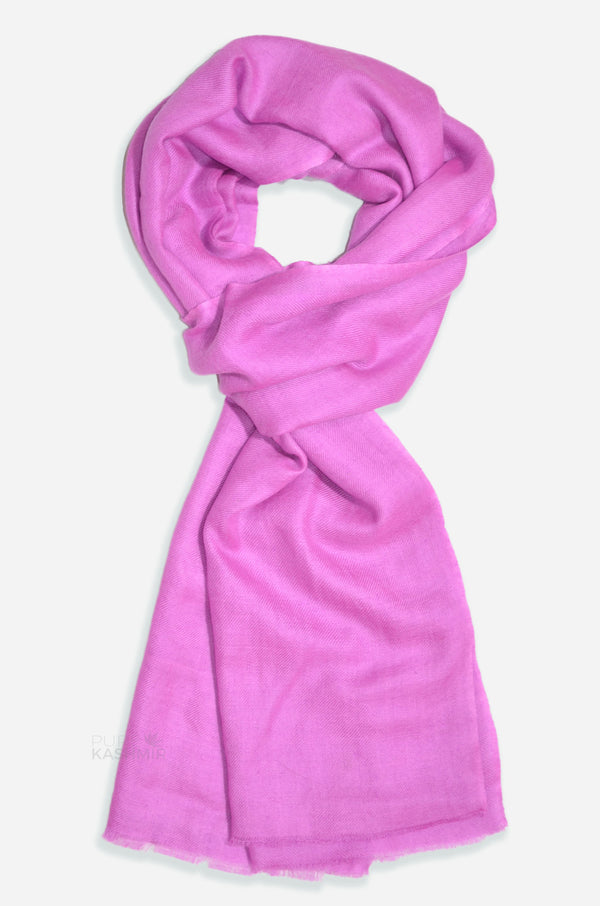 Lavender Cashmere Scarf | Handwoven Kashmir Pashmina — pure plain pashmina shawl from Kashmir