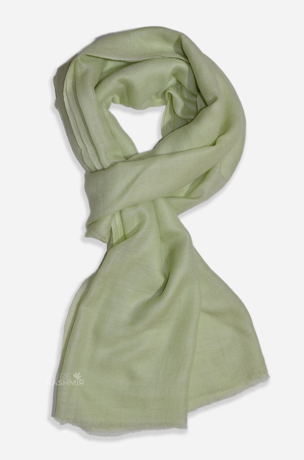 Mint Green Cashmere Scarf | Handwoven Luxury Kashmir Pashmina — pure plain pashmina shawl from Kashmir
