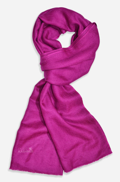 Mulberry cashmere scarf handwoven in Kashmir from pure Changthangi pashmina