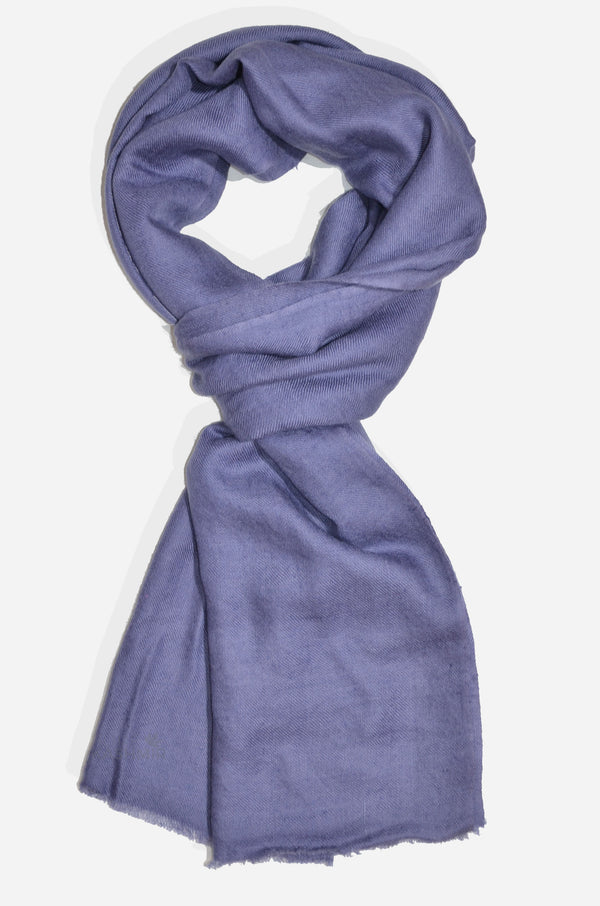 Pebble Grey Cashmere Scarf | Handwoven Kashmir Pashmina — pure plain pashmina shawl from Kashmir