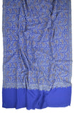Vivid Blue Design Embroidery Jamawar