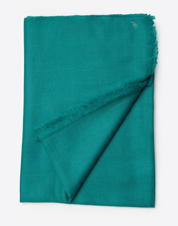 Aqua Green Cashmere Travel Wrap – detail view