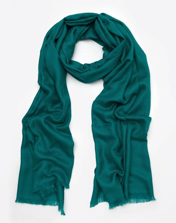 Aqua Green Cashmere Travel Wrap