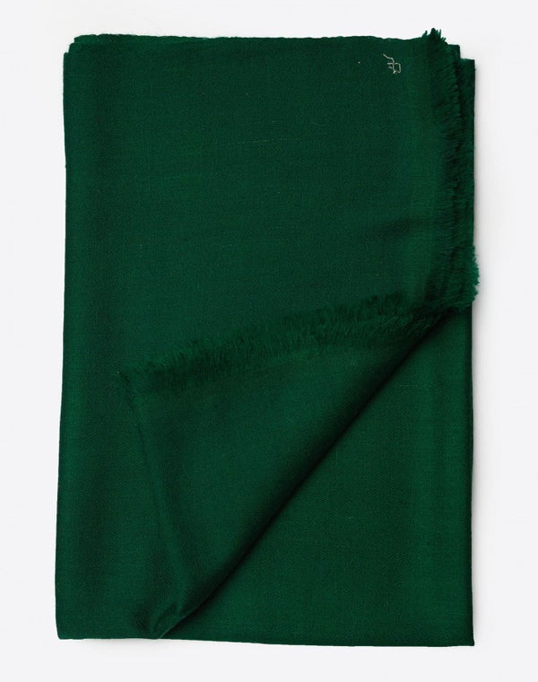Green Cashmere Travel Wrap – detail view